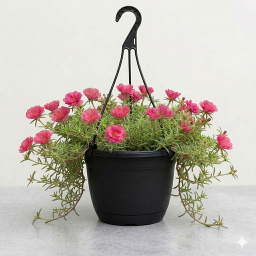 Portulaca 9 O' Clock Assorted Color - 8" Hanging basket