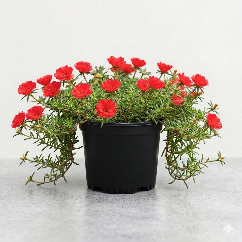 Portulaca 9 O' Clock Red - 5" Pot