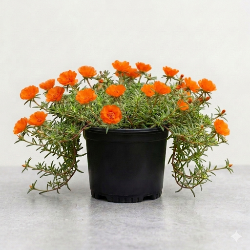 Portulaca 9 O' Clock Orange - 5" Pot